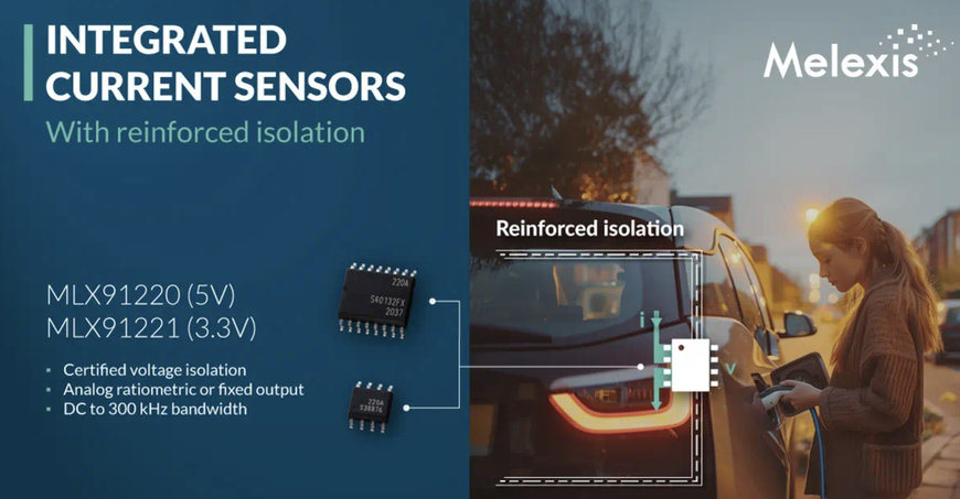 Melexis、統合型電流センサーに強化絶縁（RI）を導入